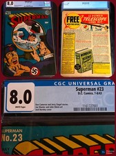 Superman #23 (DC Comics July-August 1943) CGC 8.0 WHITE PAGES picture