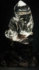 21LB Large Rare Top Natural Clear Crystal Quartz Carved Polishing Reiki Decor picture
