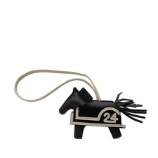 HERMES Rodeo Charm 24 PM Ver Mangrove Bag Charm ir Black Gray Agneau Miro HERM picture