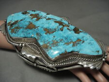 THE BEST AND BIGGEST VINTAGE NAVAJO TURQUOISE SILVER BRACELET ON THE INTERNET picture
