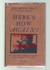 HERE'S HOW AGAIN - JUDGE, JR - 1ST EDITION - COCKTAILS - 1929 picture