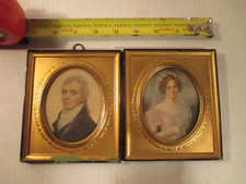 MR JAMES FITLER and unknown women by JAMES SMART miniatures in brass frames . picture
