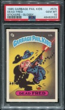 PSA 10 GEM MINT 1985 GARBAGE PAIL KIDS GPK DEAD FRED #57B GLOSSY 82622 B192 picture