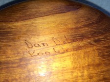 Dan DeLuz Signed Hawaiian 100% Pure Koa Wood 9-piece salad set. Extremely rare.  picture