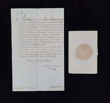 1831 King Anthony of Saxony Signed Royal Birth Letter King Ferdinand II Royalty picture