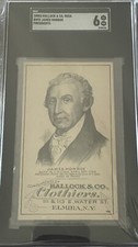 🔥SGC 6 Highest🔥James Monroe Hd2a 1880's USA President Card - Hallock & Co picture