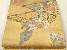 Obi Heiwaya main store Nishijin Nagashima Sei textile Rokutsuu pattern FUKURO O picture