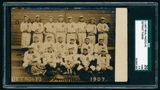1907 Detroit Tigers Real Photo PC - TY COBB HOF RC Rookie - SGC 1.5+ Postmarked picture