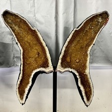 255LB Top natural citrine churches, cathedrals, and earth butterfly wings- picture