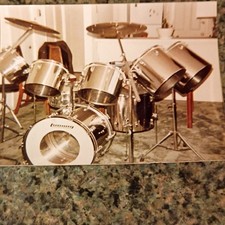 Classic Ludwig Drum Set. Vintage 8pc.  Stainless Steel Drums From 1979. Firm. picture
