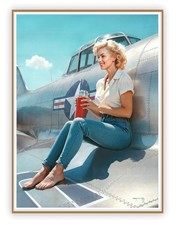 ๐บ๐ธโ Between Takesโ ORIGINAL PIN-UP PAINTING by KOUFAY 25