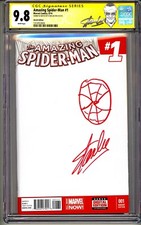 AMAZING SPIDER-MAN #1 CGC SS 9.8 STAN LEE SKETCH HUGE RED SPIDER-MAN HEAD RARE picture