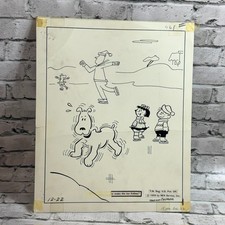 Nadine Seltzer Hand Drawn Comic Strip Sweetie Pie 1959 Sketch Ice Follies BC2 picture