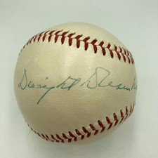 The Finest President Dwight D. Eisenhower Single Signed Baseball JSA COA picture