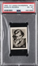 1950 ANDRA FILMSERIER IDOLBILDS STJARNSERIE-RAMSERIEN #517 MARILYN MONROE PSA 6 picture