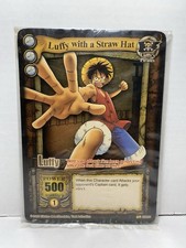 2005 One Piece CCG The Quest Begins Luffy Gold Rare Jumbo Promo Card Sealed picture