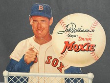 RARE 1950's Ted Williams Moxie Counter Cardboard Display, Small Version 16 x 12 picture