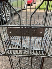 Antique Steel Metal Monticello Milk Crate Farmhouse Decor 1957 picture