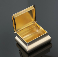 Antique Asprey London Tobacco Snuff or Pill Box/Case 9K Yellow Gold picture