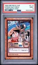 1999 ONE PIECE CARDDASS HYPER BATTLE PROMOS JUMP FESTA 2000 STRAW HAT CREW PSA 9 picture