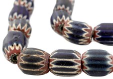 Rare Antique Venetian Seven-Layer Chevron Beads – Museum-Grade Collector Strand picture