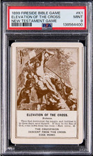 1899 Fireside Bible Game/New Testament Game #K1 Elevation of the Cross - PSA 9 picture