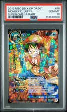 Monkey D. Luffy #68 PSA10 DAS01 OP x DB OnePiece x DragonBall Card Population 4 picture
