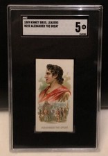 1889 Alexander The Great SGC 5 Kinney Bros Leaders N222 Rookie Card Tobacco Card picture