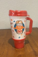 Allsup's 50th Anniversary World Famous Burrito 32 oz Travel Mug Red Whirley New picture