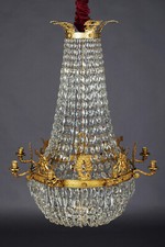 F-60 Museal Empire Crystal Chandelier 1st Half 19th Century picture