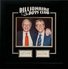 Warren Buffett Bill Gates Rare Signed Autograph 19x19 Framed Photo Display JSA picture