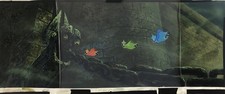 Original Production Master Background (edited) with Production Cel of the Three picture