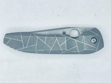 RARE Spyderco Nirvana Gray Titanium S90V Stonewash C199TIP Factory 2nd NEW picture