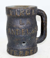 16cms HAND SIGNAL CANNON 1600th Spain Vintage Giant Bronze Antique Thunder Mug picture