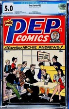 ⭐️Pep Comics #61, 1947 CGC 5.0 Fine ⭐️ Watch Your Girlfriend Archie 🤩Shield picture