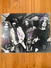 OZZY OSBOURNE HAND SIGNED 16x20 SABBATH PHOTO     WARD+OZZY+IOMMI+GEEZER     JSA picture