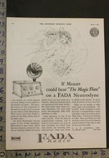 1925 FADA NEUTRODYNE RADIO MOZART MUSIC FLUTE MAGIC ANDREA HOME DECOR AD [[SKU] picture