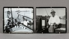 FDR 1932 Boat Tour Original Glass Negatives Lot (3) Marblehead O.O.A,K, MYTH II picture