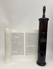 New Megillah Jewish Megillat Ester Purim Sefaradi  with case gift 37 cm E-15 picture