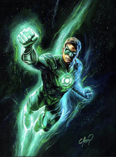 CLAUDIO ABOY GREEN LANTERN ORIGINAL OIL PAINTING HAL JORDAN DC COMICS NEW 2026 picture