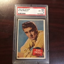 1957 TOPPS HIT STARS #59 ELVIS PRESLEY REGISTRY BREAK GRADED PSA 6 EXMT VINTAGE picture