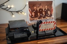RARE: Flown Space Shuttle Challenger STS-41G HRSI Tile w/ KSC Tag & Signed Crew picture