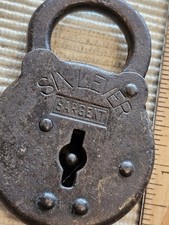 1890s 1910s Antique Strong Box Schackle Yale Sargent Sixlever Lock L@@K picture