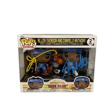 Funko Pop NY Knicks Nuggets NBA JAM Allen Iverson & Carmelo Anthony Signed picture