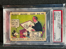 1935 Disney Mickey Mouse Gum Card #92 People Like Uncle Walt Type II PSA 5 EX picture