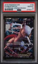 PSA 10 Mewtwo EX Full Art Pokemon Promo 188/XY-P Korean 2016 picture