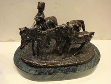 70% OFF $15,00019TH C ANTIQUE RUSSIAN BRONZE BOY RIDING HORSES EVGENI LANCERAY picture