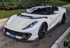 Miniature Car 1/12 Ferrari 812 Competizione Matt White Onda Marina Diecast picture