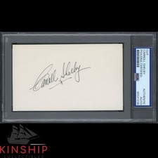 Carroll Shelby signed 3x5 Index Card PSA DNA Slab Rare Racing Auto C5243 picture