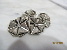 CHANEL 4 METAL CC LOGO FRONT  SILVER BUTTONS 15 MM small LOT 4 picture
